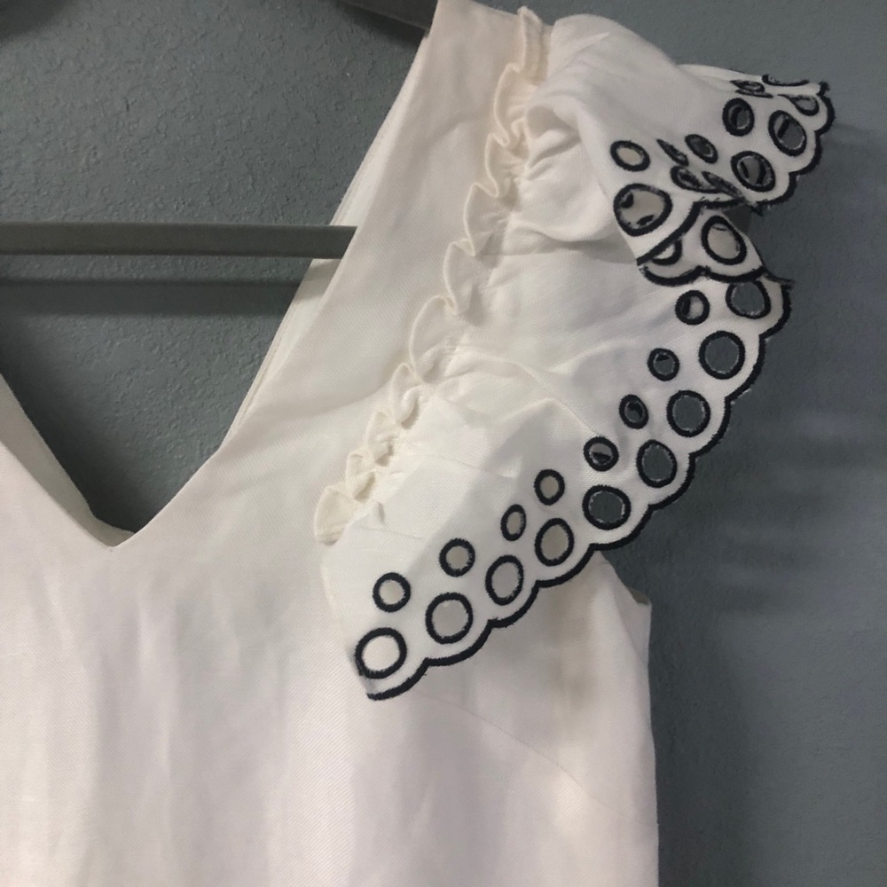 J. Crew Collection Eyelet Ruffle  Sheath Dress - Picture 5 of 9